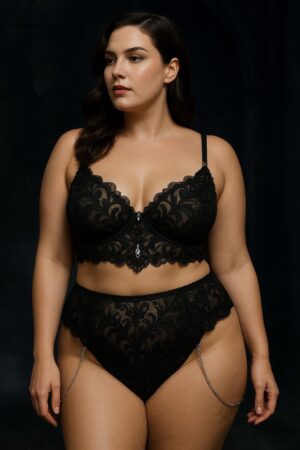 Velour Reverie Sade Siyah İç Çamaşırı